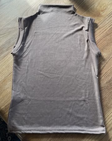 Damen Top Stehkragen ärmellos braun Neu (ungetragen)