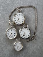 Lot de 4 Montres de poche ancienne argent