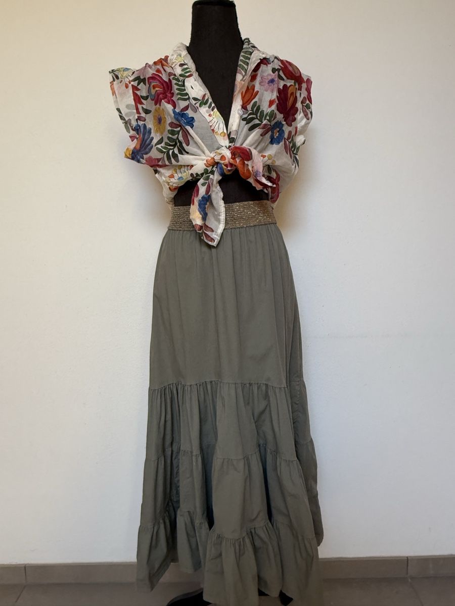 Gonne: Boho Stufen Maxirock aus Baumwolle – Nuovo (secondo la descrizione) da Sigriswil venduto da ck56