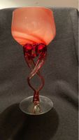 Elegantes Glasobjekt in Rot und Orange, Unikat Design