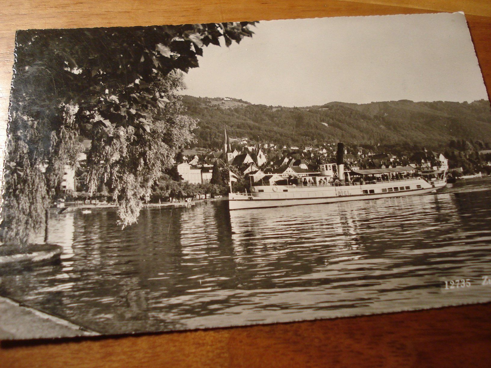 Ansichtskarten: Zug, 1960, mit Dampfschiff Rigi, gelaufen – Gebraucht aus Niederwil AG von morostahu