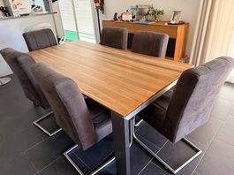 6x esszimmerstühle mikrofaser deluxe