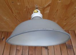 antike Email-Hängelampe Industrielampe Werkstattlampe