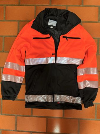 SBB CFF FFS Arbeitsjacke Grösse M Orange Schwarz Reflektor