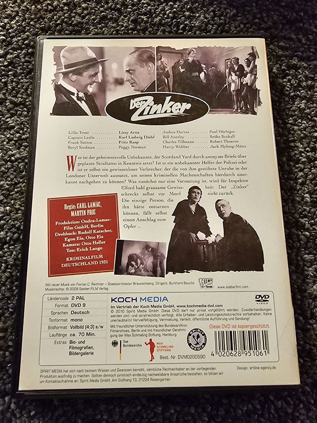 Tutti i DVDs: Der Zinker Edgar Wallace (21650) – Usato da Ruswil venduto da jan_bxl5 1