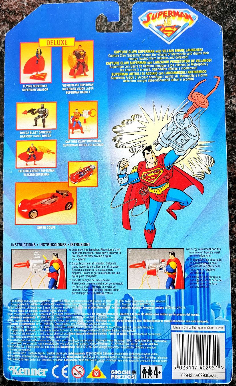 Hasbro Statuette: Superman Capture Claw 1996 Vintage Action Figur DC Comics – Nuovo e nell'imballaggio originale da Rorschach venduto da Actionvintage789 1