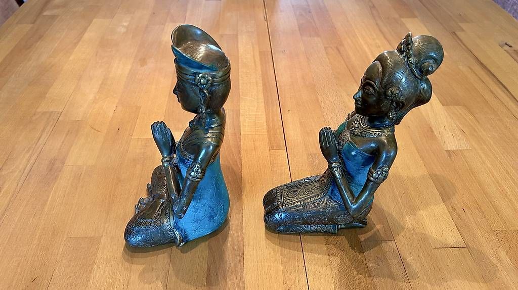 Statuette: Balinesische Messing-Figuren – Usato da Heerbrugg venduto da Mediabox 1