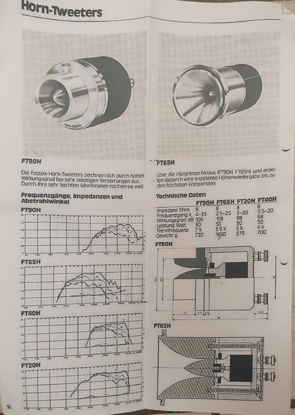 Fostex Casse acustiche: FOSTEX FT65H Hornhochtöner – Nuovo (secondo la descrizione) da Pfäffikon ZH venduto da edwinstarr1 3