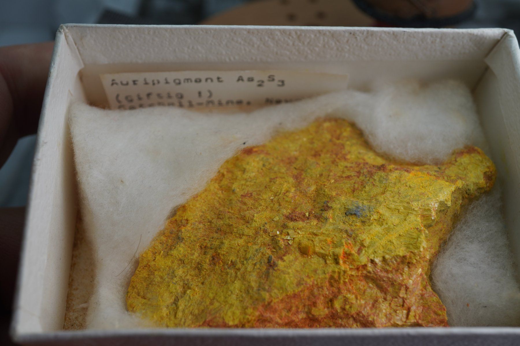Mineralien & Heilsteine: Auripigement     Getchall Mine Nevada – Neu und originalverpackt aus Eschenbach SG von topstone 5