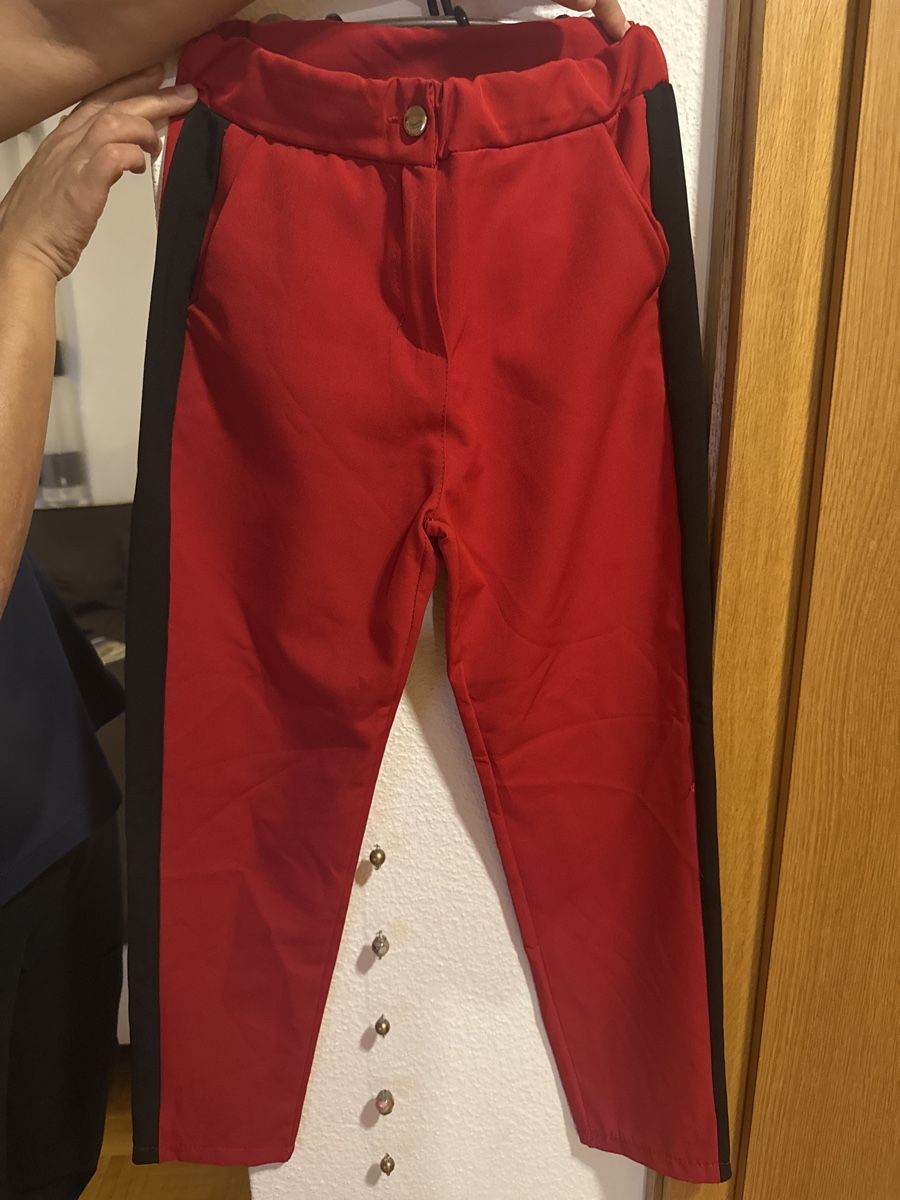 Completi & Tailleur: Rote Hose mit Streifen & Blazer Set, Grösse 38/M – Nuovo (secondo la descrizione) da Hochdorf venduto da a.patricia 3