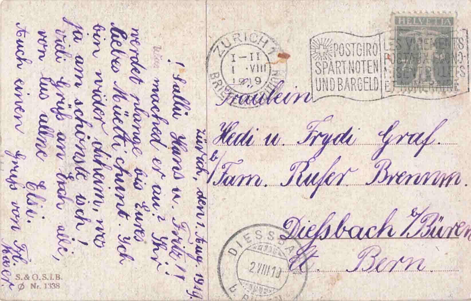 Cartoline postali: AK Bin ein fahrender Gesell 1919 – Usato da Goldau venduto da Balkonia09 1