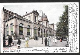 Baden Kurhaus mit Personen