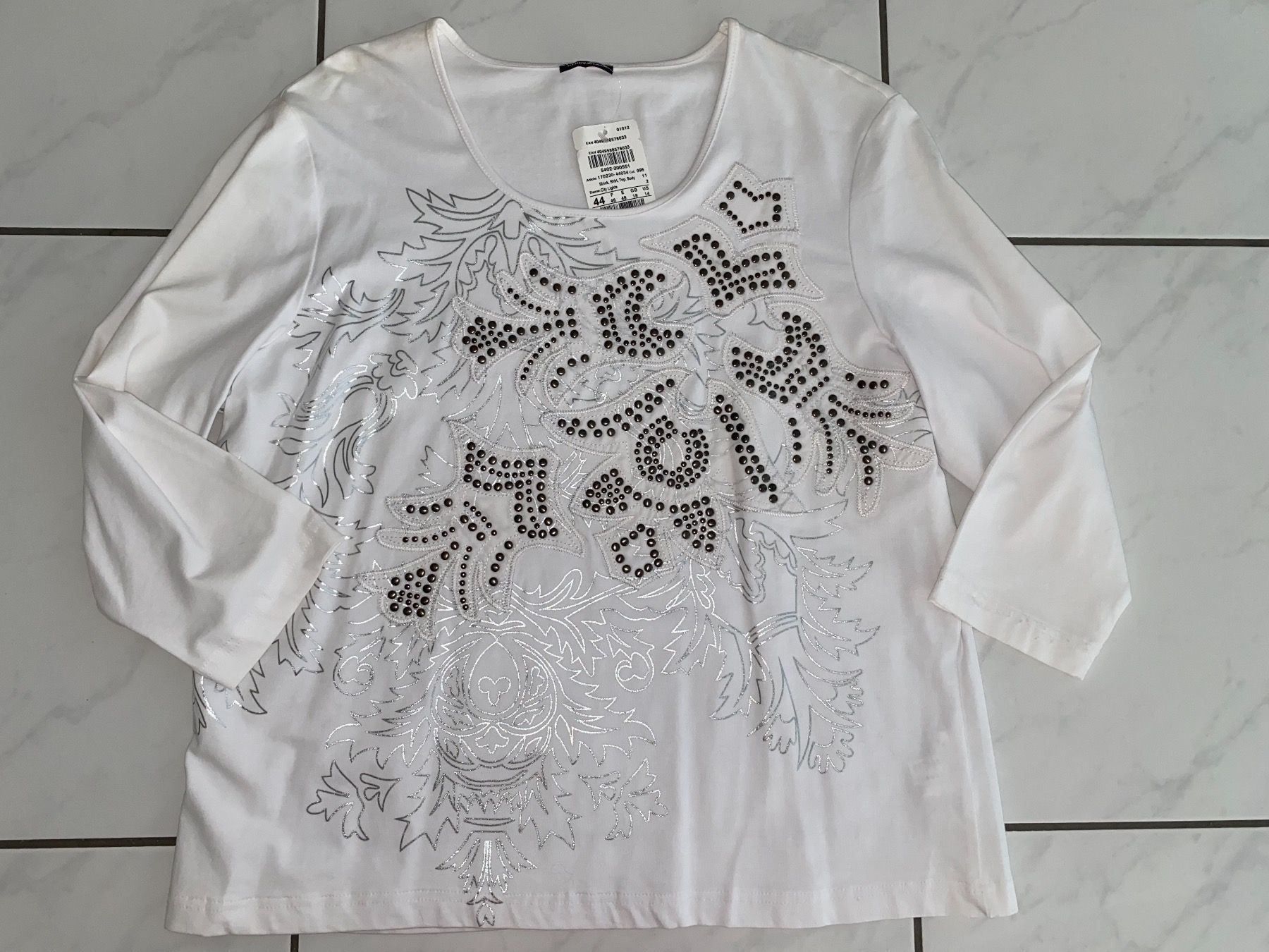 Gerry Weber Maglioni & Felpe: Gerry Weber Pullover Pulli Sweatshirt Shirt Nieten 44 – Nuovo (secondo la descrizione) da Suhr venduto da OhLola