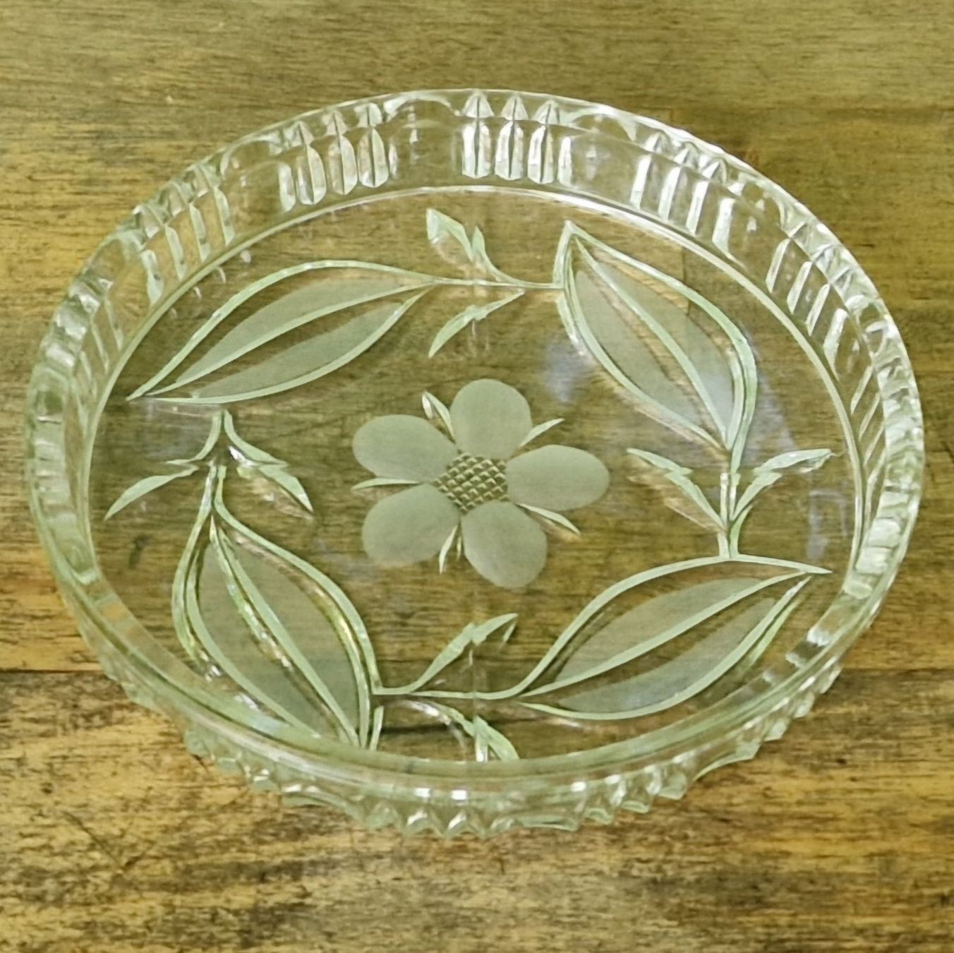 Piatti di portata: Dekorative Blumenmuster Glasplatte – Usato da Merlischachen venduto da Sheavy 1
