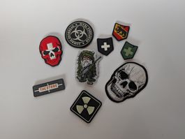 Patch Set 9 Stück Klett Aufnäher Konvolut