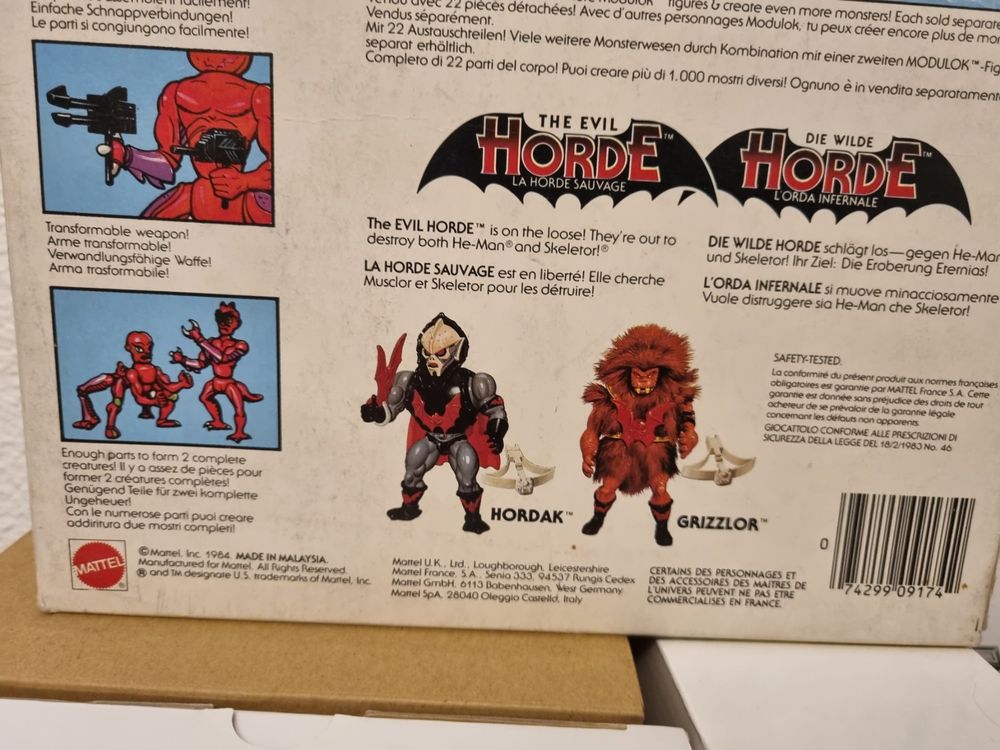 Figurine MOTU Super Modulok 1984 - Mattel (France, Yellow Border) - Masters Of The Universe