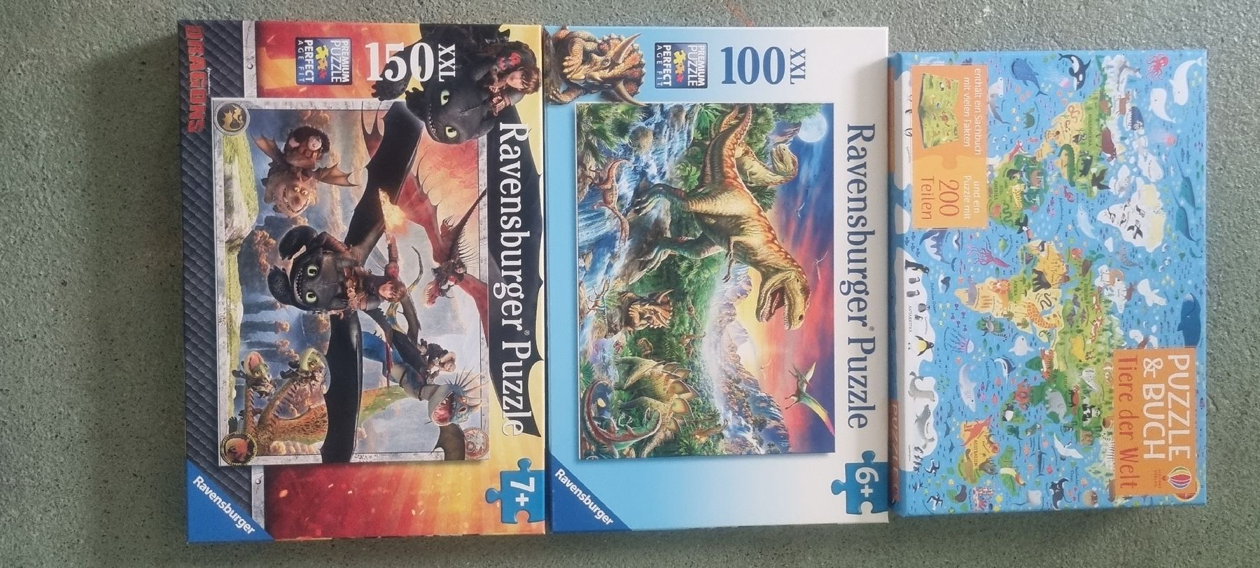 Ravensburger Puzzle: 3 Puzzle zusammen – Usato da Hünibach venduto da susann2010 1