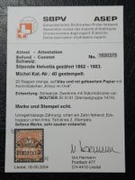 S Helv Zumstein Nr. 48 gestempelt Attest SBPV Selten