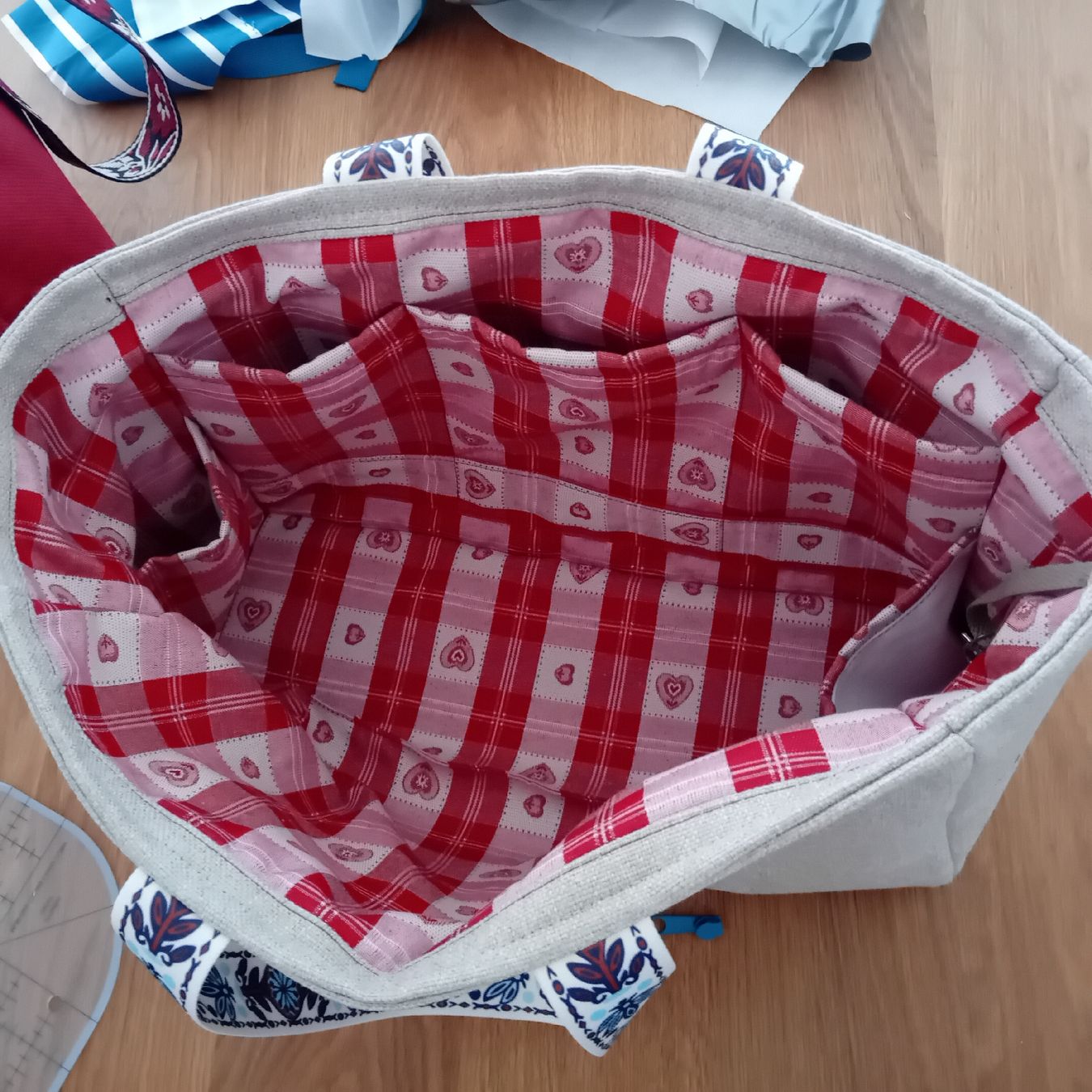 Taschen für Damen: Strick/Kurstasche mit Kuh-Applikation,neu – Neu (gemäss Beschreibung) aus Burgdorf von carodesign1 1