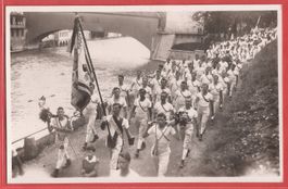 Baden Turnfest 1927 - Einzug der Turner - Fotokarte