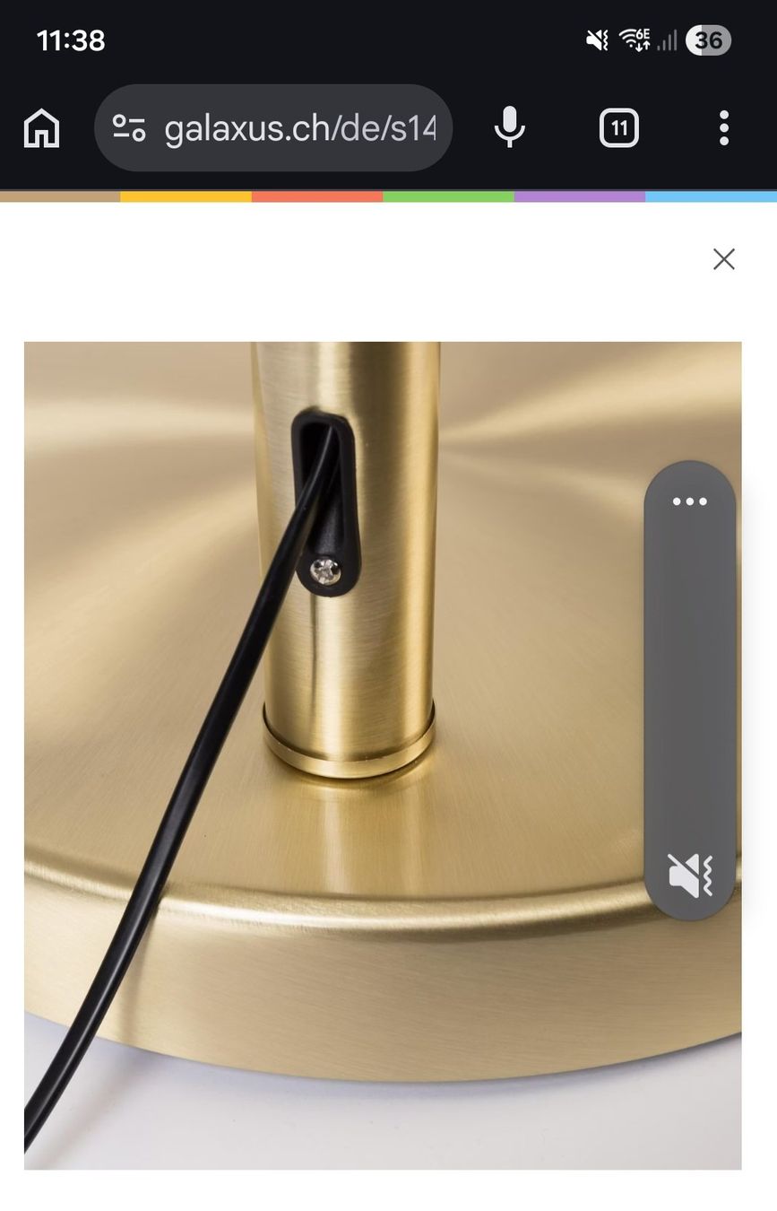 Lampen: Bogenlampe Messing goldfarben Standleuchte modern – Gebraucht aus Zürich von Jorge113 3