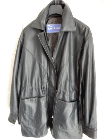 VERA PELLE Lederjacke, schwarz