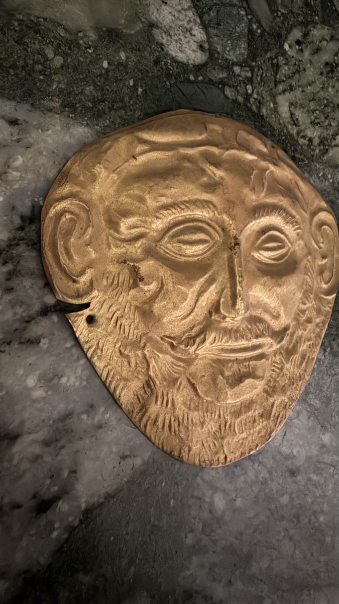 Masken: Goldmaske des Agamemnon Museumsreplik – Gebraucht aus Riedholz von Frettchen63 2