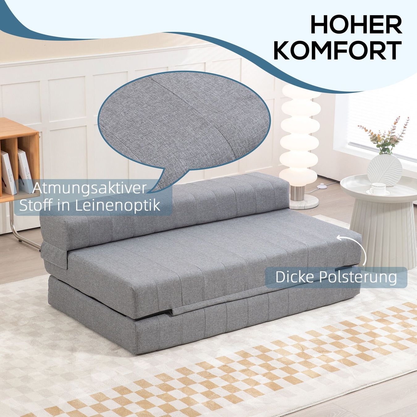 Sofas: HOMCOM Klappsessel Grau – Neu und originalverpackt aus Bottighofen von zaap 5