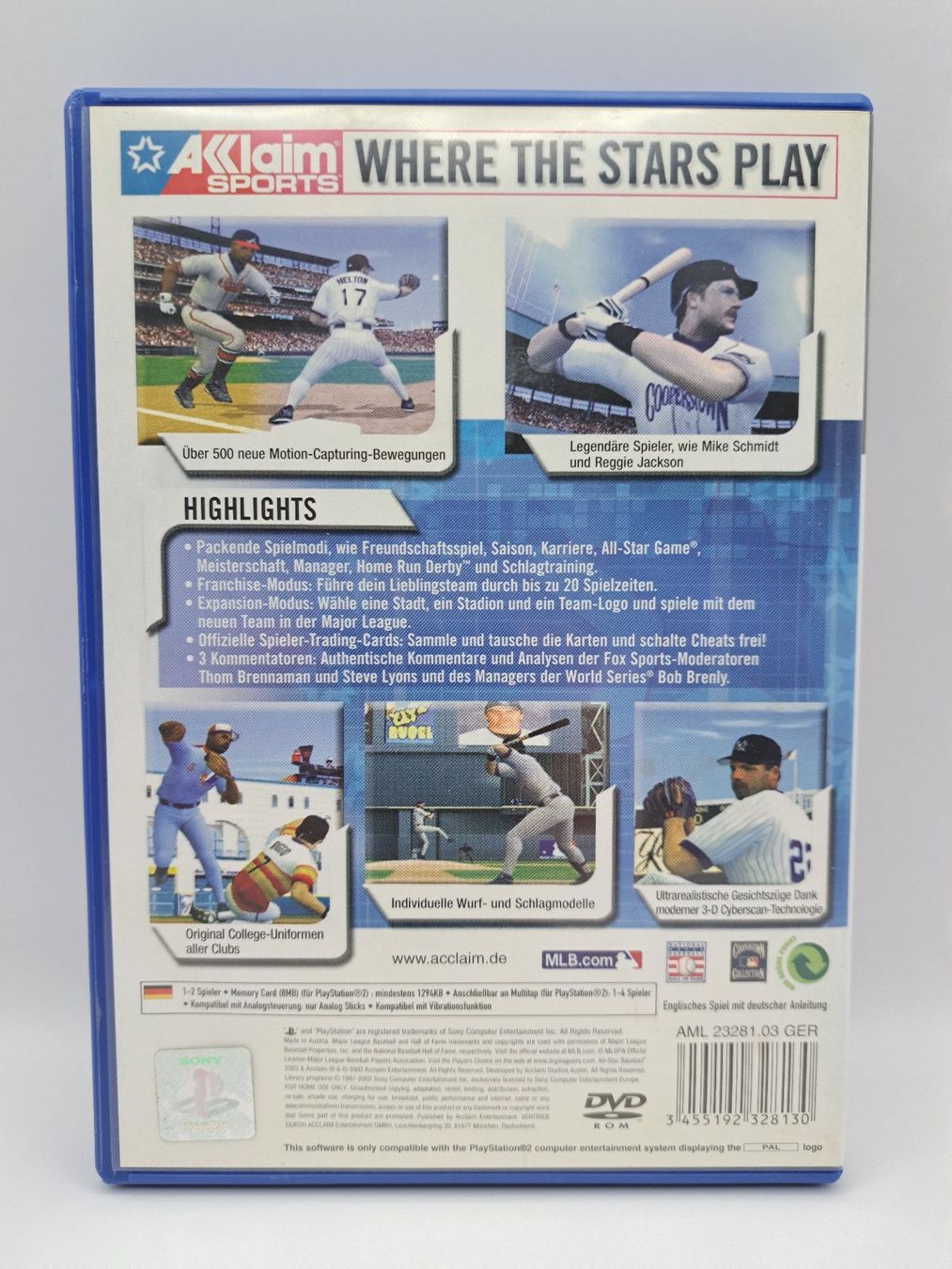 Spiele: All-Star Baseball 2003 (Playstation 2/PS2) – Gebraucht aus Balgach von Wasnwasn 1