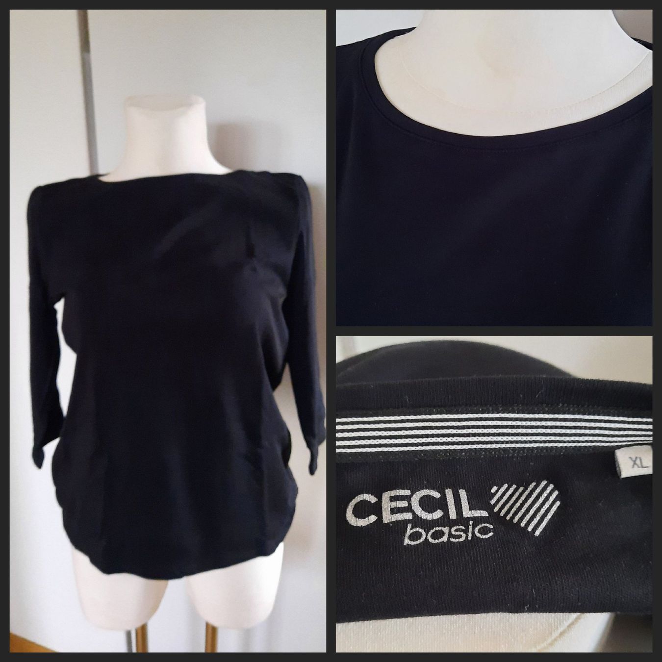 Cecil T-shirt: ***CECIL*** Shirt schwarz Gr XL – Usato da Wädenswil venduto da H2H_Secondhandshop