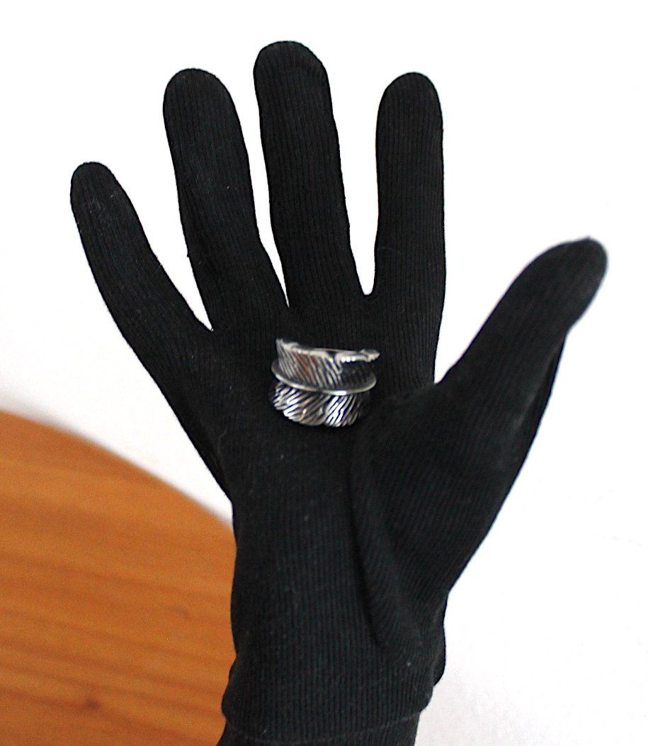 Anelli: Modeschmuck Ring Blatt, – Usato da Locarno venduto da madame-tus-sauds 7