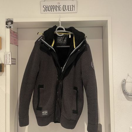 Camp David Herren-Jacke mit Kapuze, Gr. M, Grau, NEU! SALE!