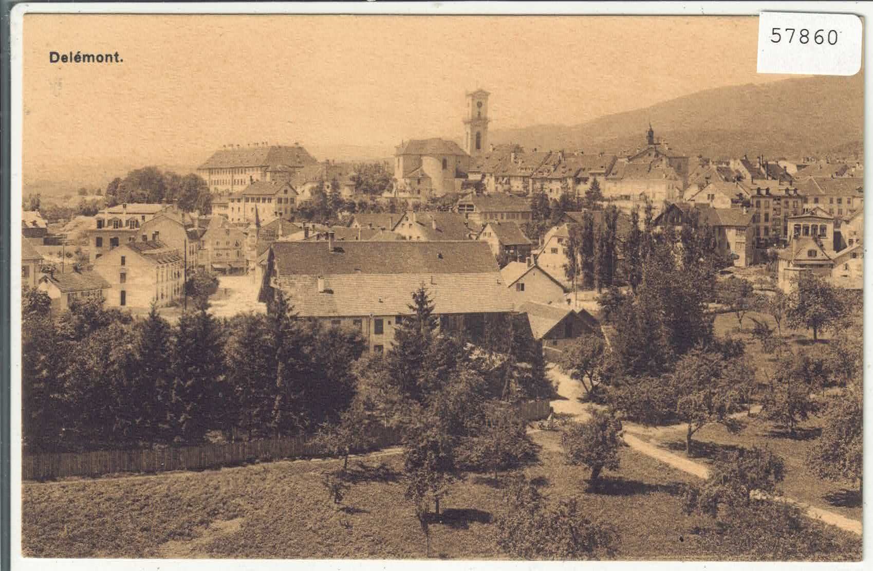 Cartoline postali: Delemont - Vue generale – Usato da Ettingen venduto da Kartenplanet