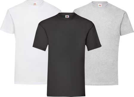 3 Stk. Herren T-Shirts Fruit of the Loom Valueweight Gr.M