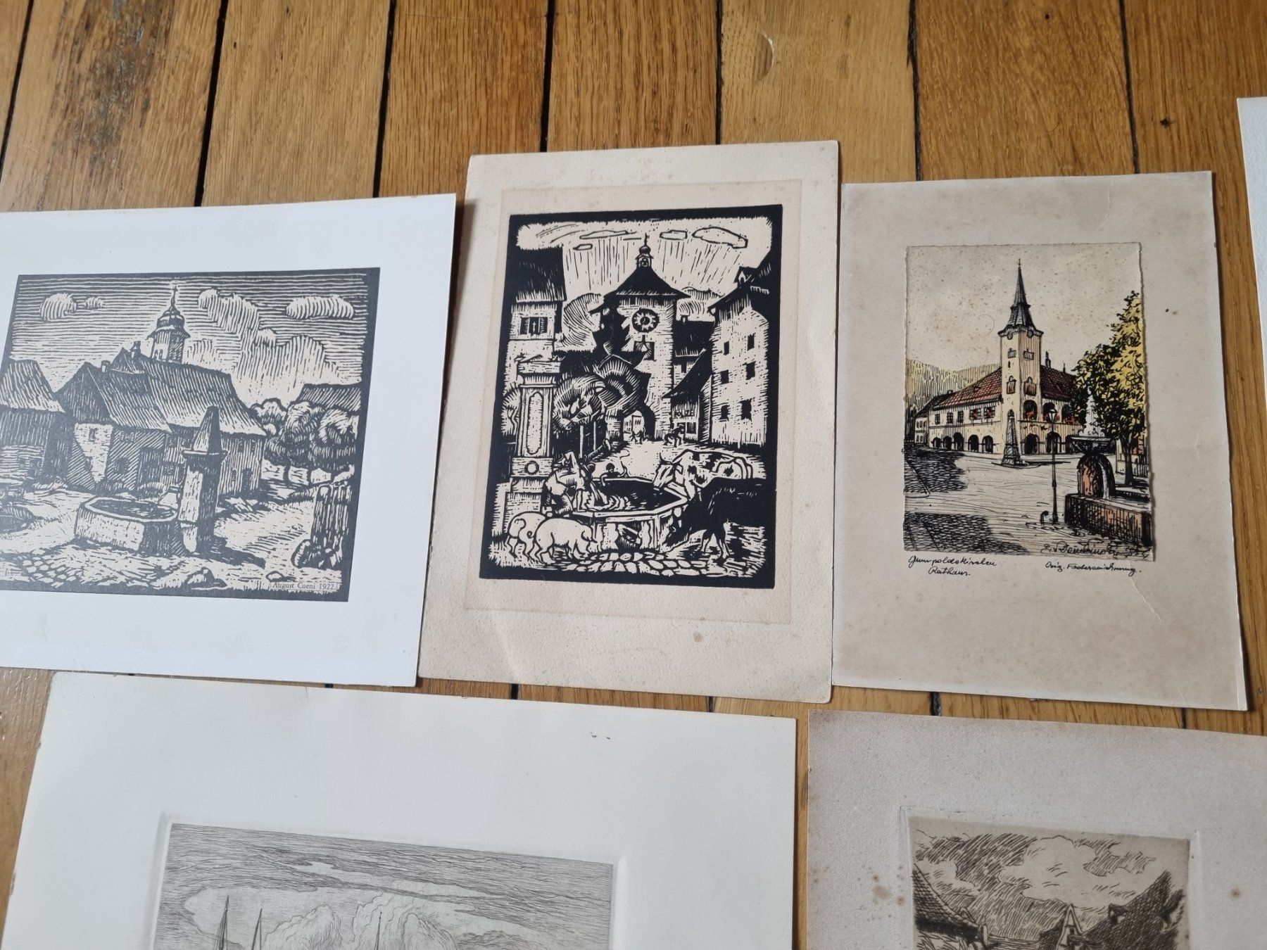 Xilografie: Verschiedene Bilder Handsigniert – Usato da Schaffhausen venduto da Leveron13 7