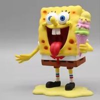 SpongeBob Schwammkopf Figur mit Eis 🍦🍍