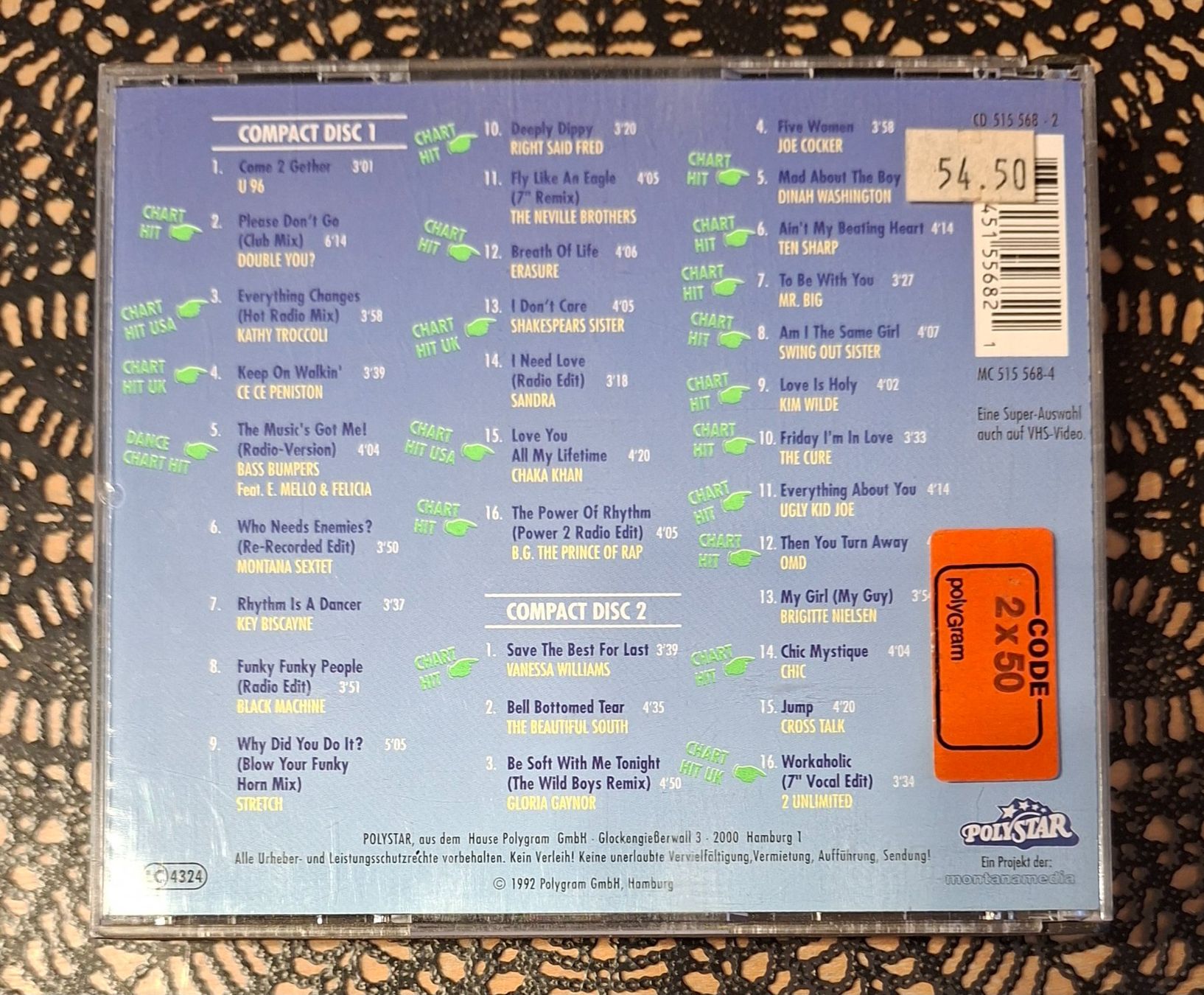 CDs: Formel Eins - Jump Hits, DE Pop/Rock Hit Compilation 1992 – Gebraucht aus Schönenberg TG von Gregolino76 1