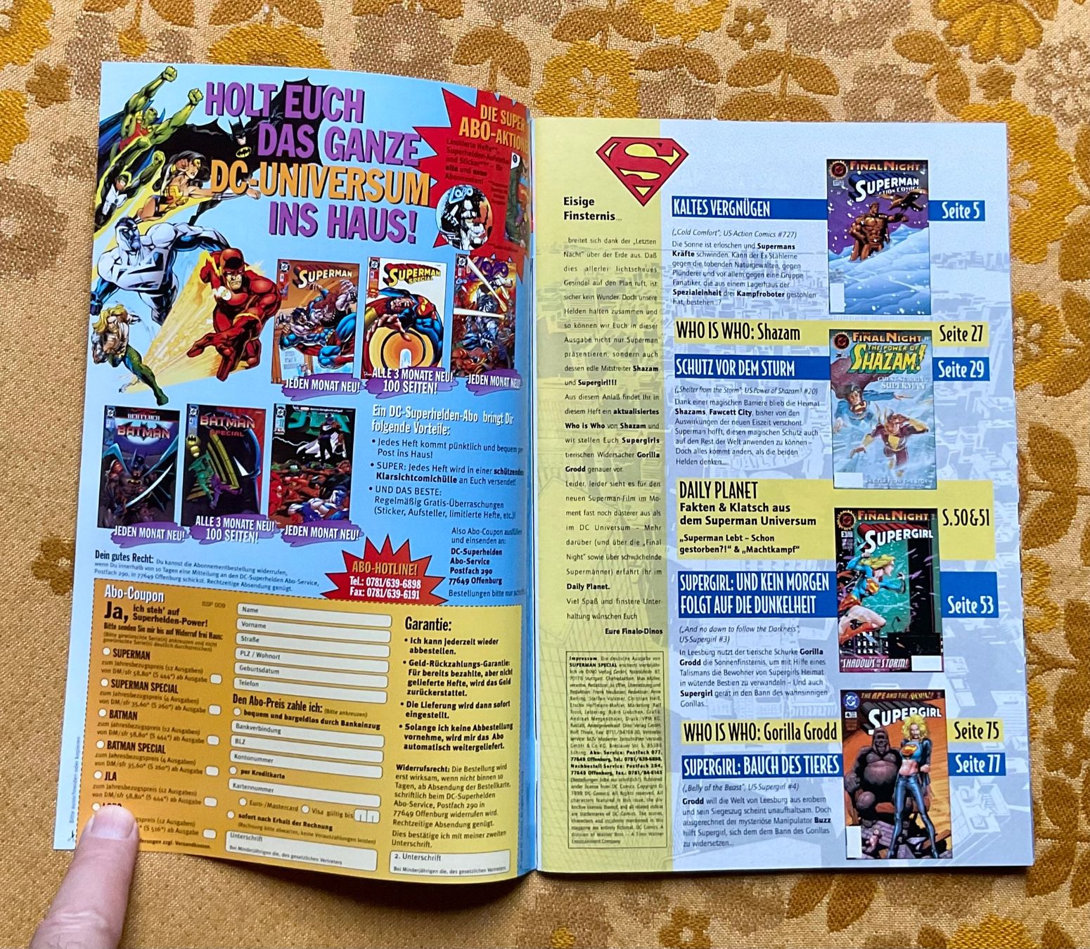 Fumetti: Superman Special Heft Nr 9 von 1998 – Usato da Endingen venduto da nathan05 1