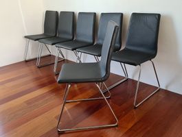 Esszimmer-Stühle Leder 6x IKEA LILLÅNÄS