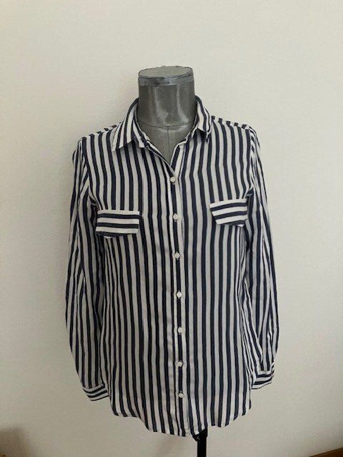 Zara Camicette: Chemise à rayures bleues et blanches, Taille XS – Usato da Marin-Epagnier venduto da rchouchouu