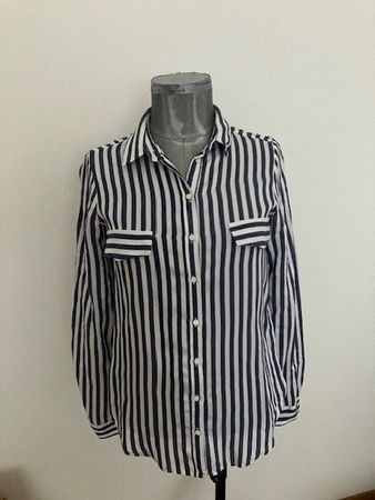 Chemise à rayures bleues et blanches, Taille XS