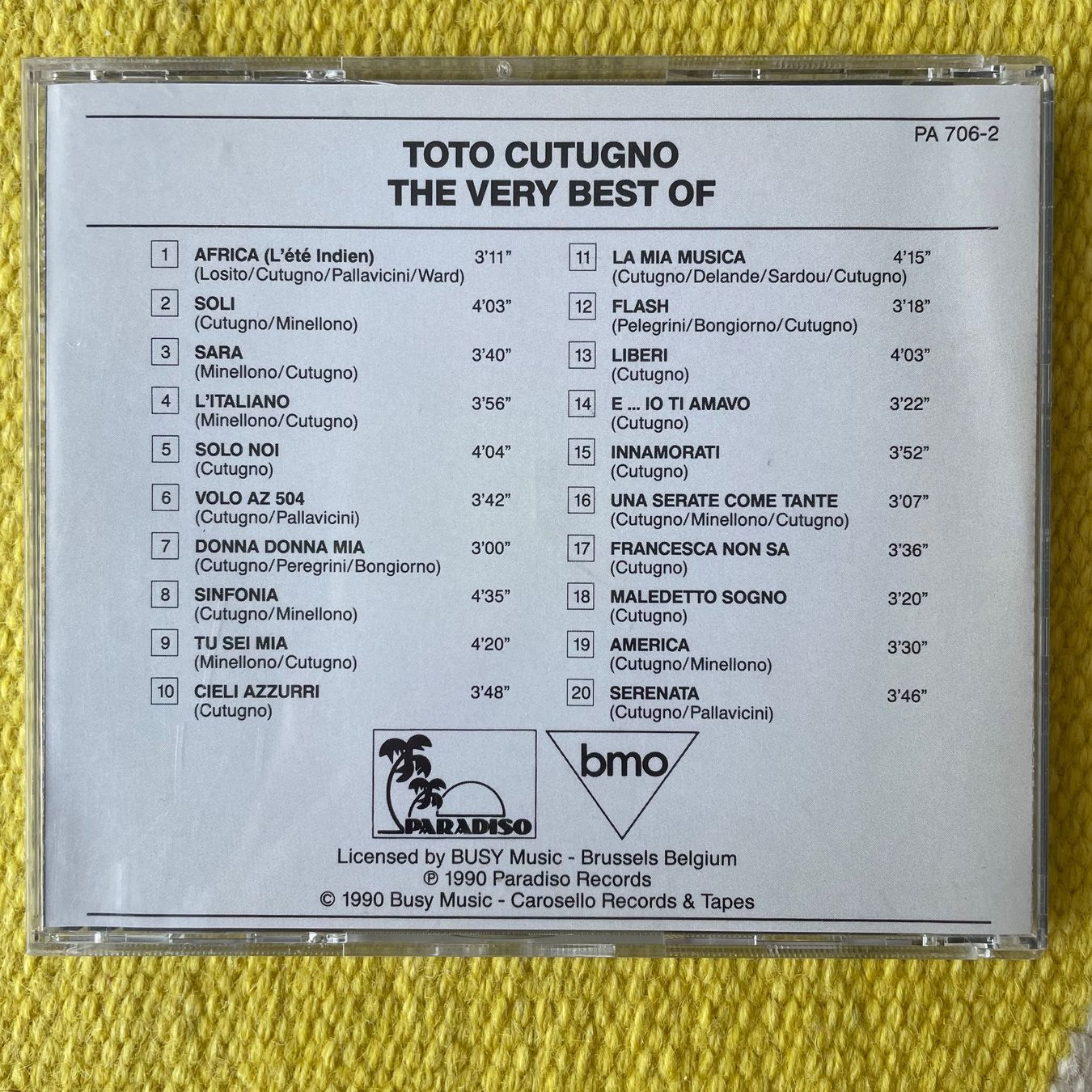 CD: TOTO CUTUGNO-VERY BEST – Usato da Rorschacherberg venduto da CD-Roli 1