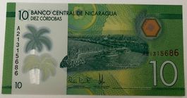 Nicaragua 10 Cordobas Serie A Neuwertig