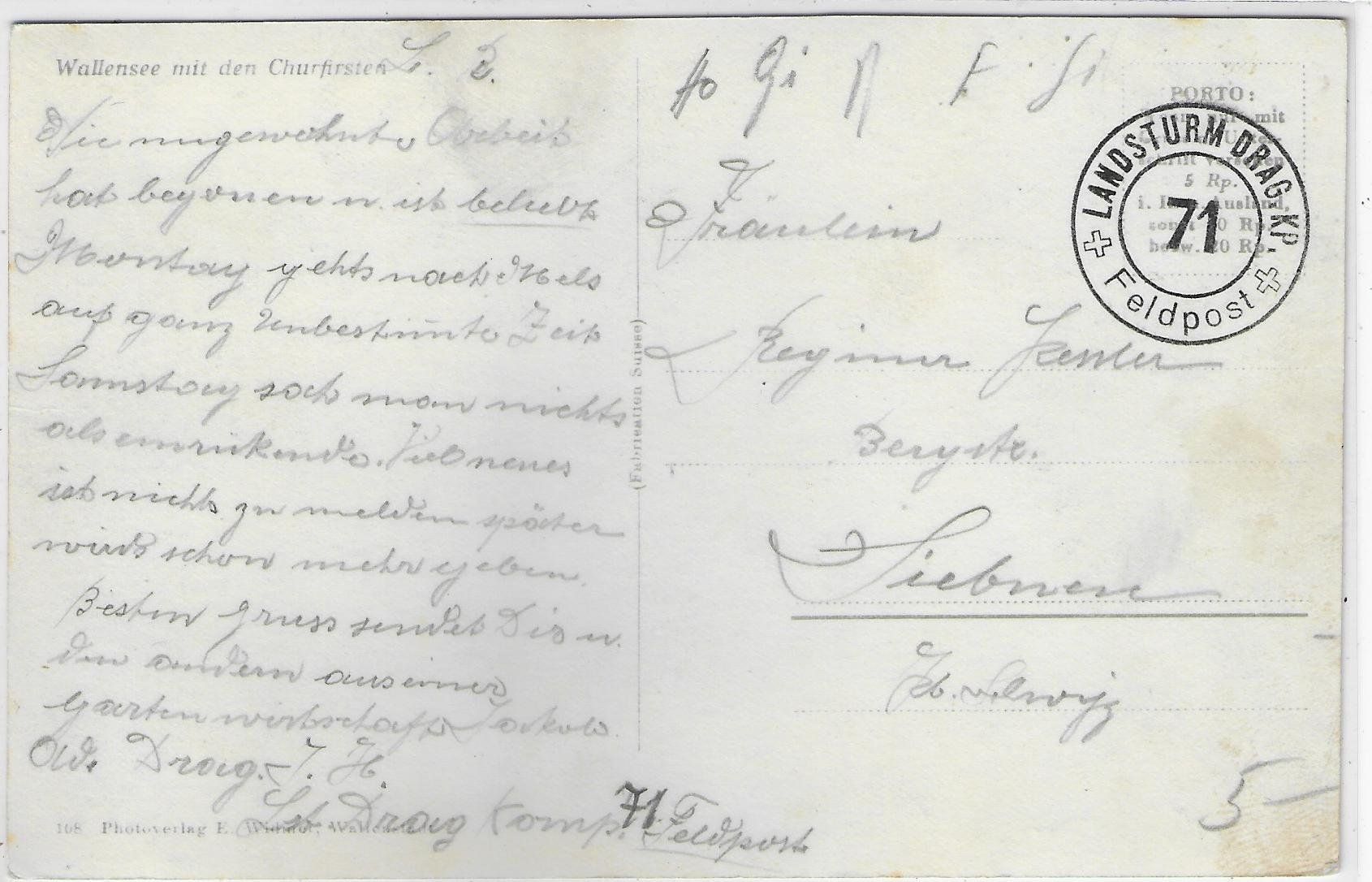 Cartoline postali: Wallensee mit den Churfirsten – Usato da Ettingen venduto da Kartenplanet 1