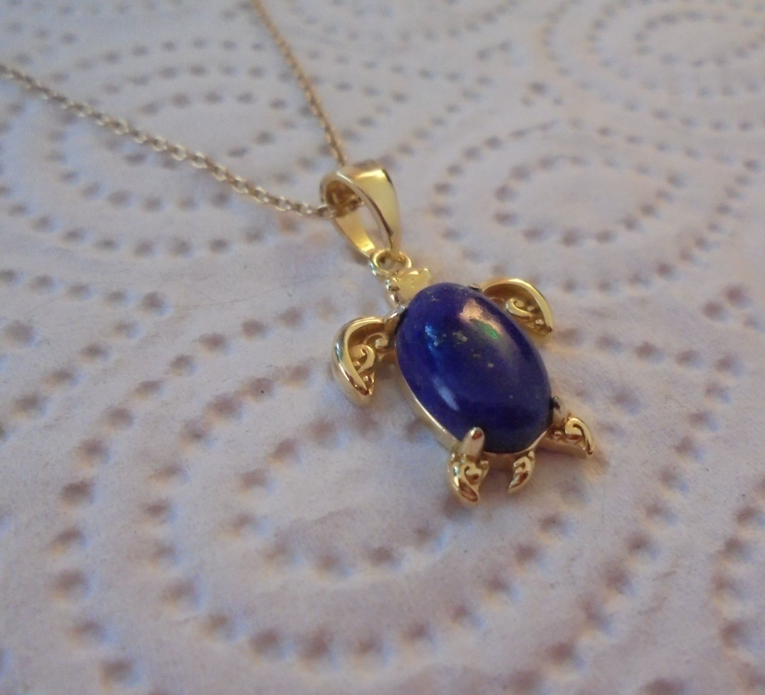 Ciondoli: Echtschmuck: Lapislazuli-Silberanhänger, vergoldet – Nuovo (secondo la descrizione) da Zuchwil venduto da maumauchi 6