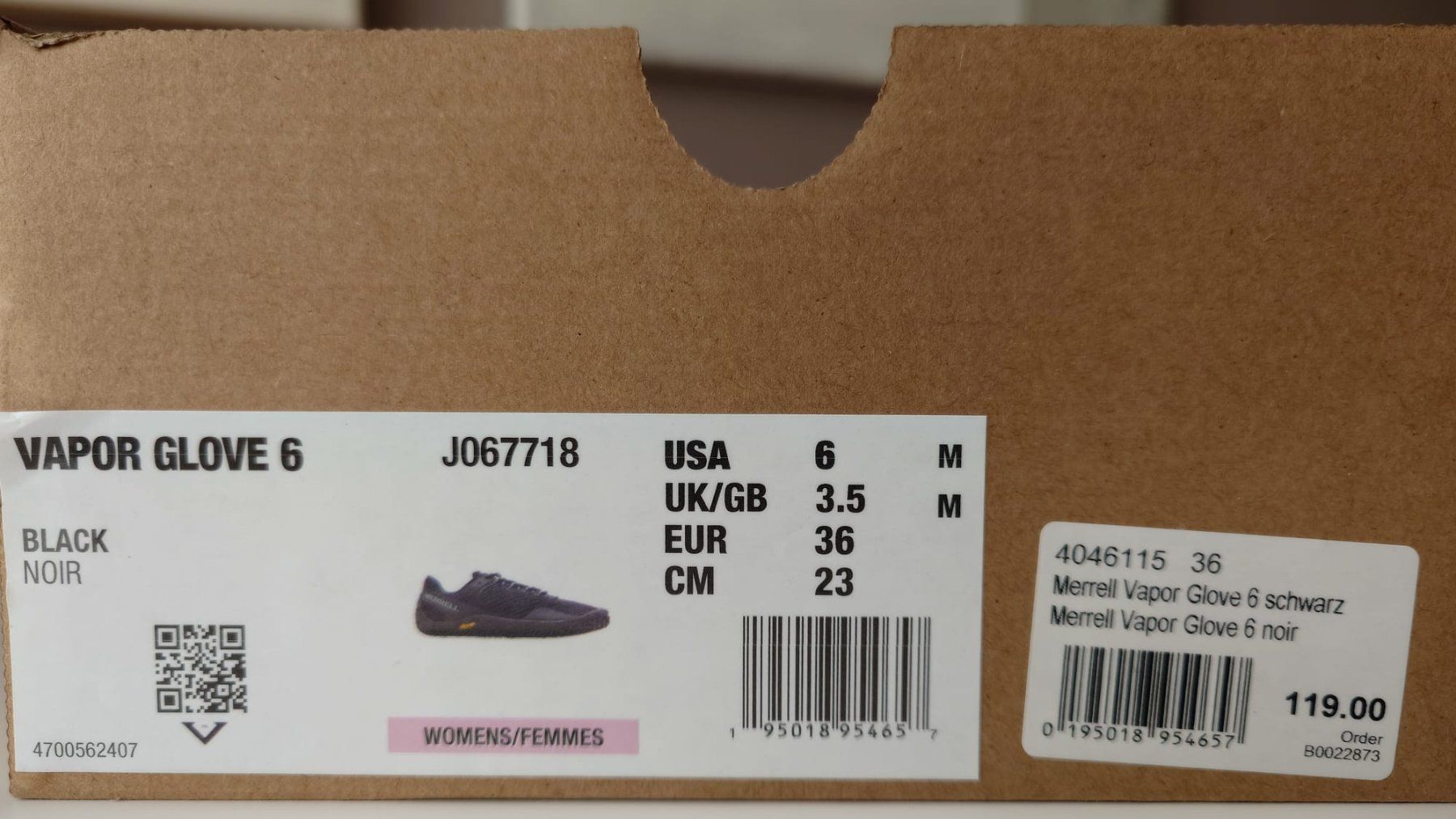 Merrell Scarpe da uomo: Merrell Vapor Glove 6 Grösse 36 – Nuovo e nell'imballaggio originale da Riehen venduto da markstre11 2