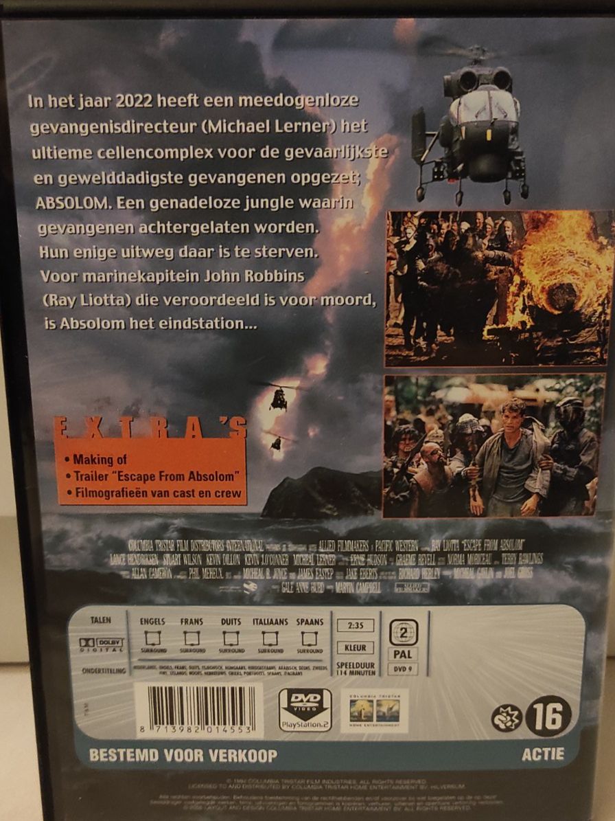 Tous les DVDs: Escape from Absolom - DVD mit Ray Liotta – D'occasion à Winterthur par Blacknero 1