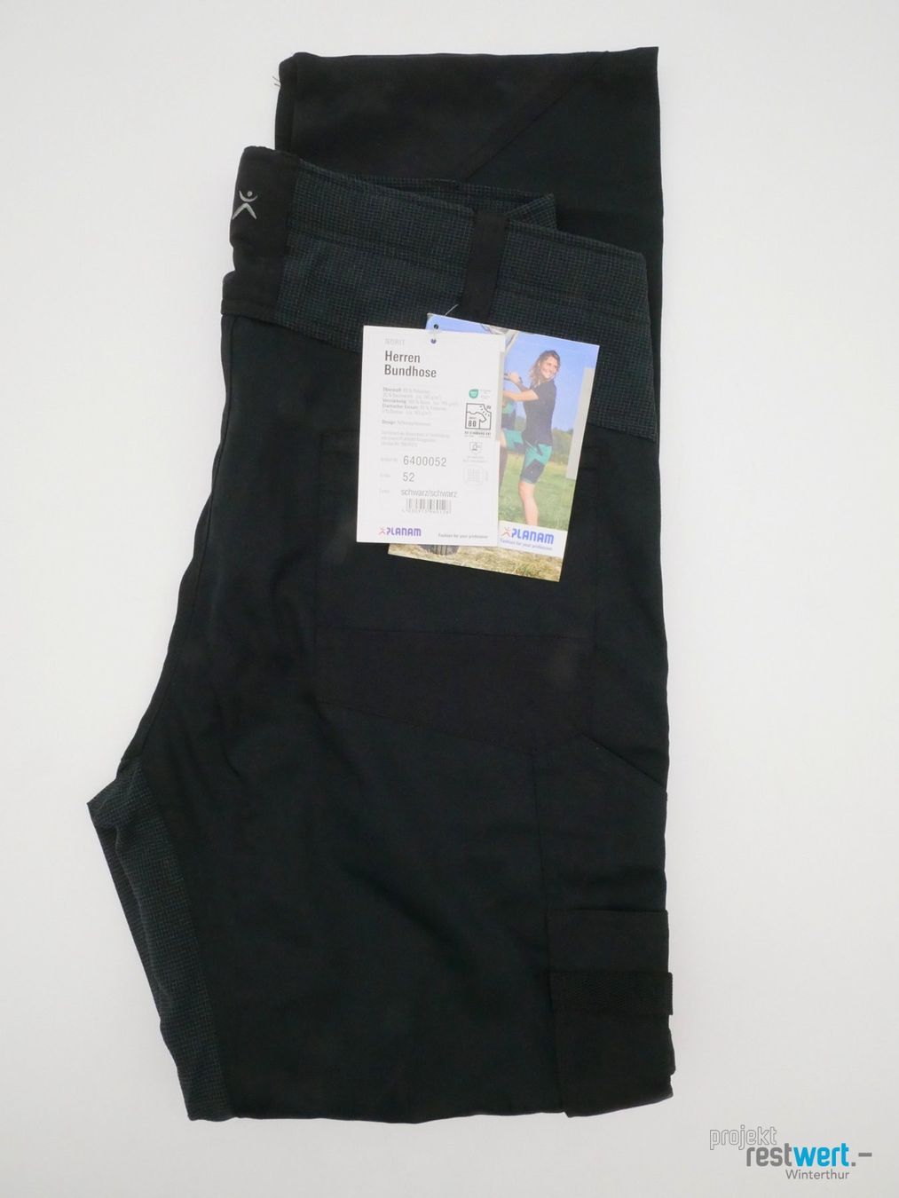 Pantaloni: PLANAM Norit Herren Bundhose, schwarz, Gr. 52 – Nuovo (secondo la descrizione) da Winterthur venduto da Restwert_Winterthur 1