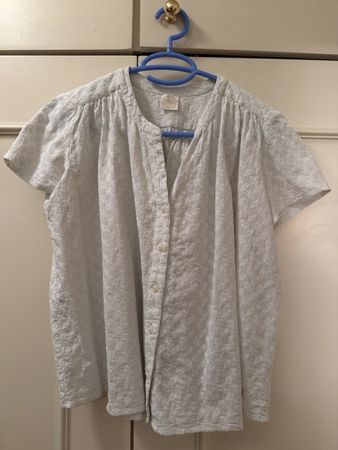 DES PETITS HAUTS Chemise blanche brodée 