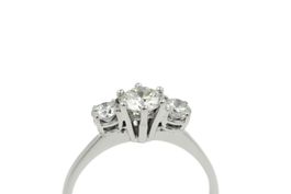 Ring mit 3 Brillanten ca. 0.95ct 18K Weissgold *S4279